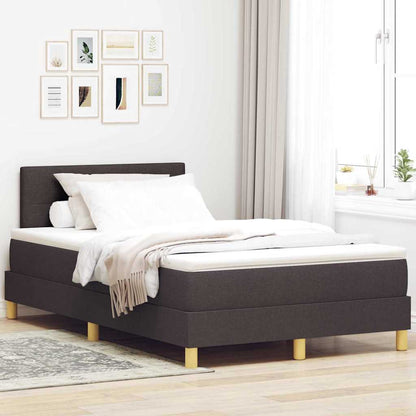 Boxspring Bed Met Matras Stof Donkerbruin