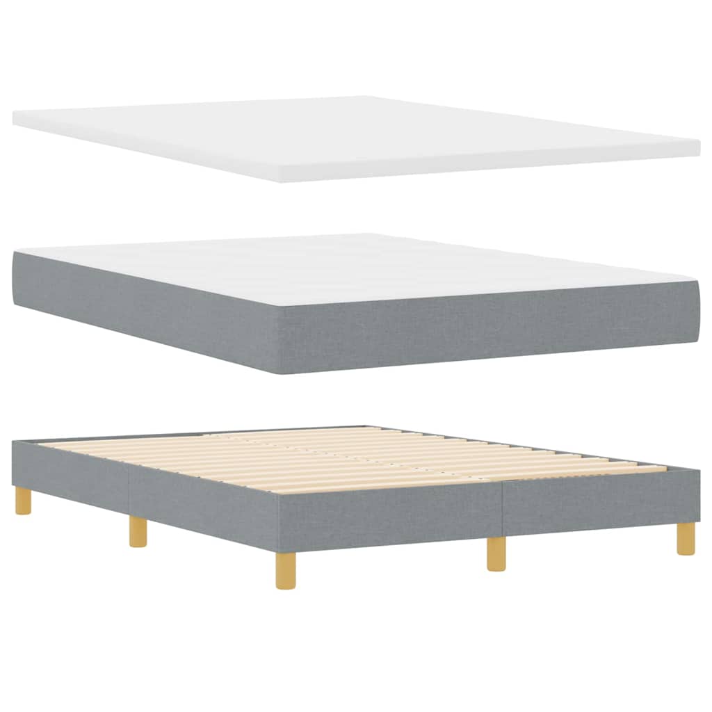 Boxspring Bed Met Matras Stof Lichtgrijs