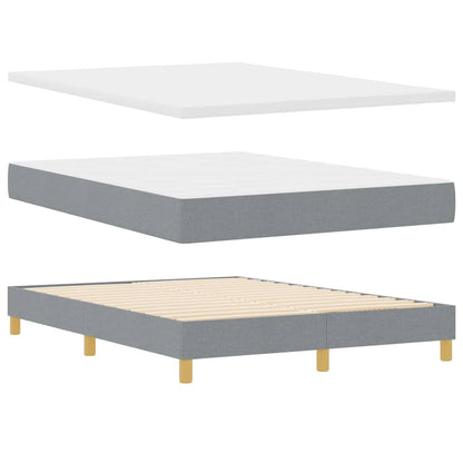 Boxspring Bed Met Matras Stof Lichtgrijs
