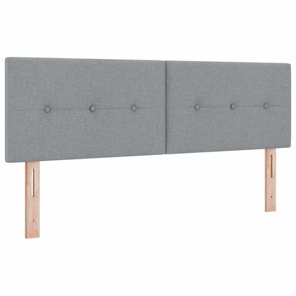 Boxspring Bed Met Matras Stof Lichtgrijs