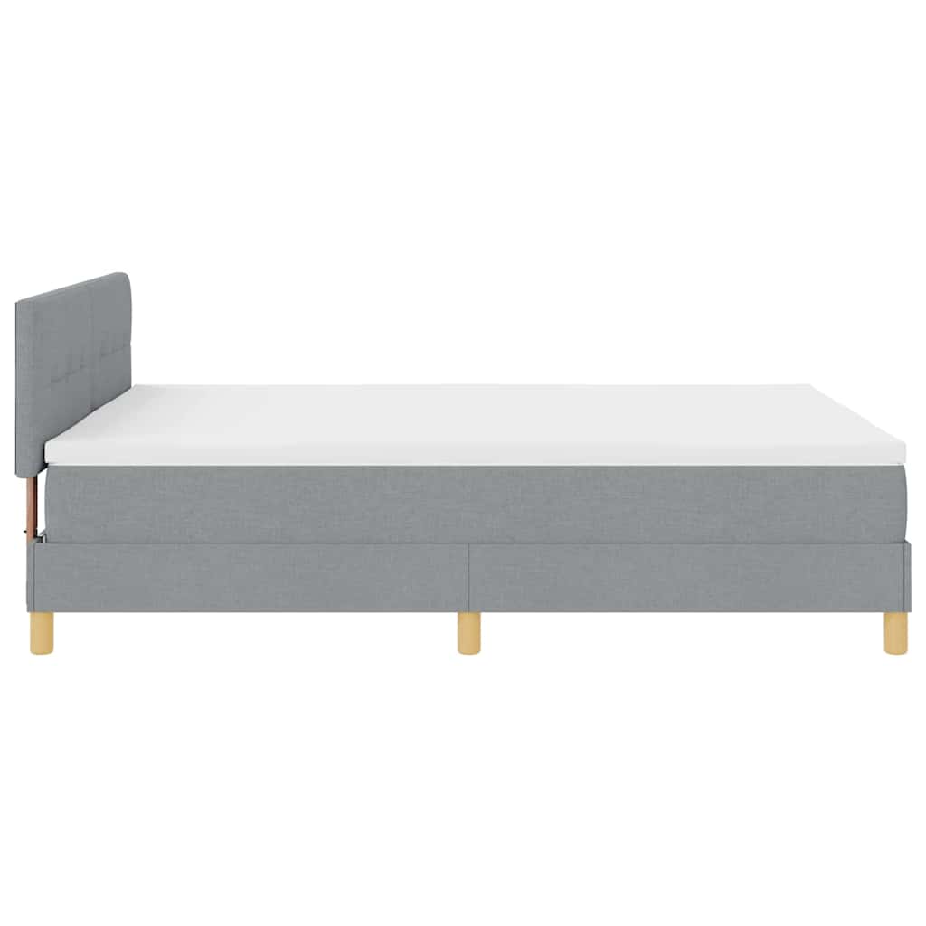 Boxspring Bed Met Matras Stof Lichtgrijs