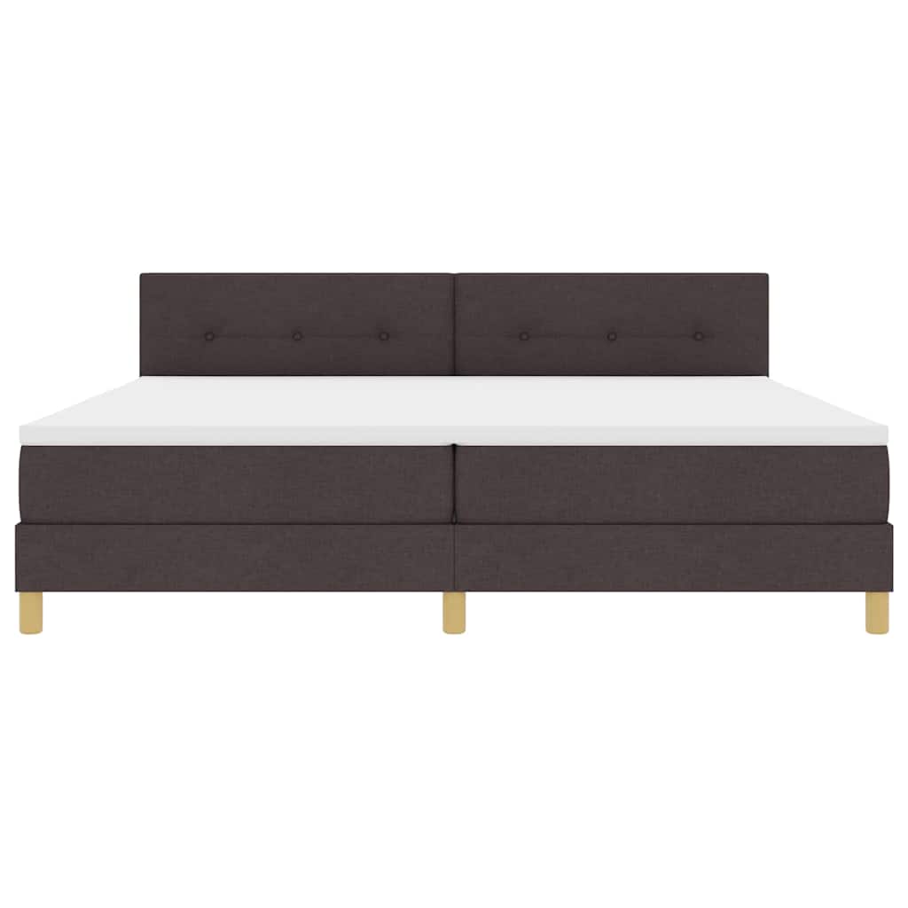 Boxspring Bed Met Matras Stof Donkerbruin
