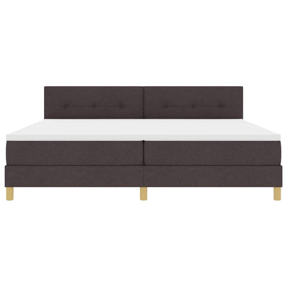 Boxspring Bed Met Matras Stof Donkerbruin