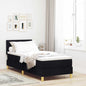 Boxspring Bed Met Matras Met Hoofdeinde Stof Zwart