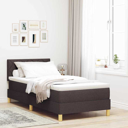 Boxspring Bed Met Matras Stof Donkerbruin