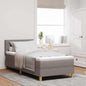 Boxspring Bed Met Matras Met Hoofdeinde Stof Taupe