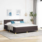 Boxspring Bed Met Matras Stof Donkerbruin