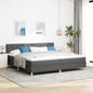 Boxspring Bed Met Matras Stof Donkergrijs