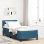 Boxspring Bed Met Hoofdeinde Fluweel Donkerblauw