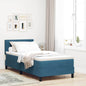 Boxspring Bed Met Hoofdeinde Fluweel Donkerblauw