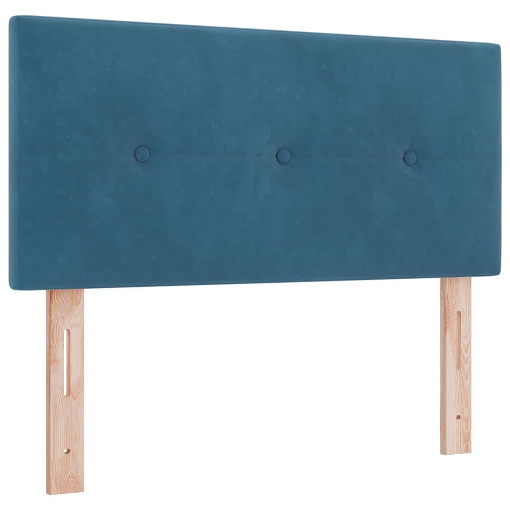 Boxspring Bed Met Hoofdeinde Fluweel Donkerblauw
