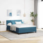 Boxspring Bed Met Hoofdeinde Fluweel Donkerblauw