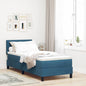 Boxspring Bed Met Hoofdeinde Fluweel Donkerblauw
