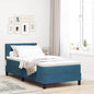 Boxspring Bed Met Hoofdeinde Fluweel Donkerblauw