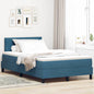Boxspring Bed Met Hoofdeinde Fluweel Donkerblauw