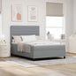 Boxspring Bed Met Matras Stof Lichtgrijs