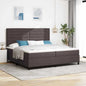Boxspring Bed Met Matras Stof Donkerbruin