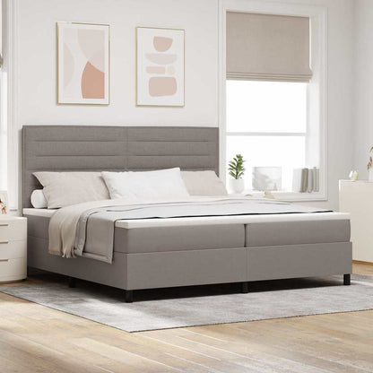 Boxspring Bed Met Matras Met Hoofdeinde Stof Taupe