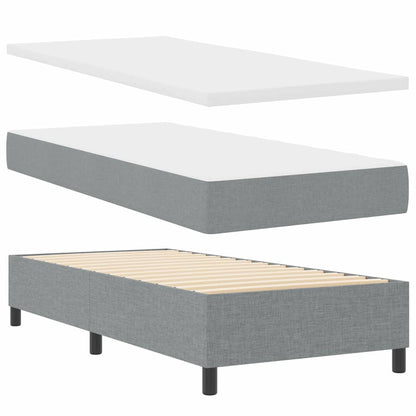 Boxspring Bed Met Matras Stof Lichtgrijs
