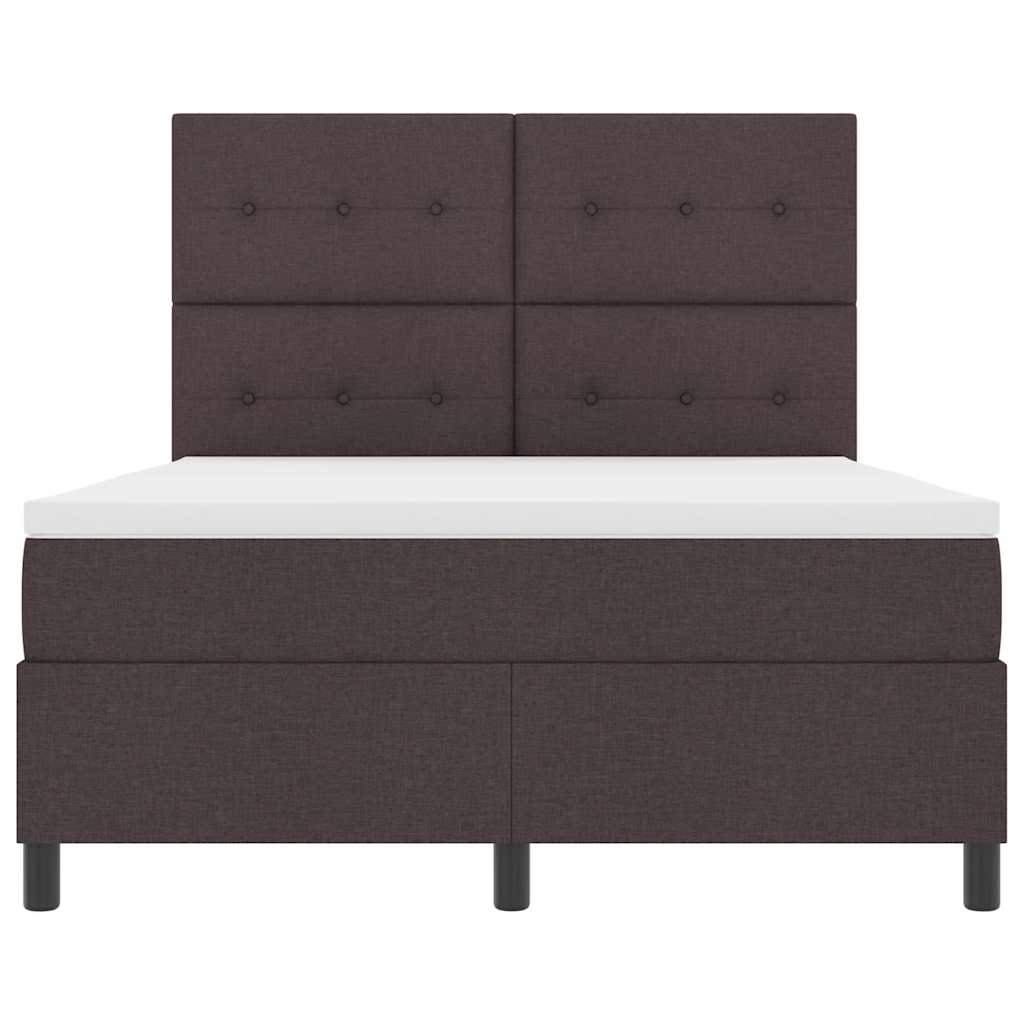 Boxspring Bed Met Matras Stof Donkerbruin