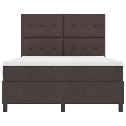 Boxspring Bed Met Matras Stof Donkerbruin