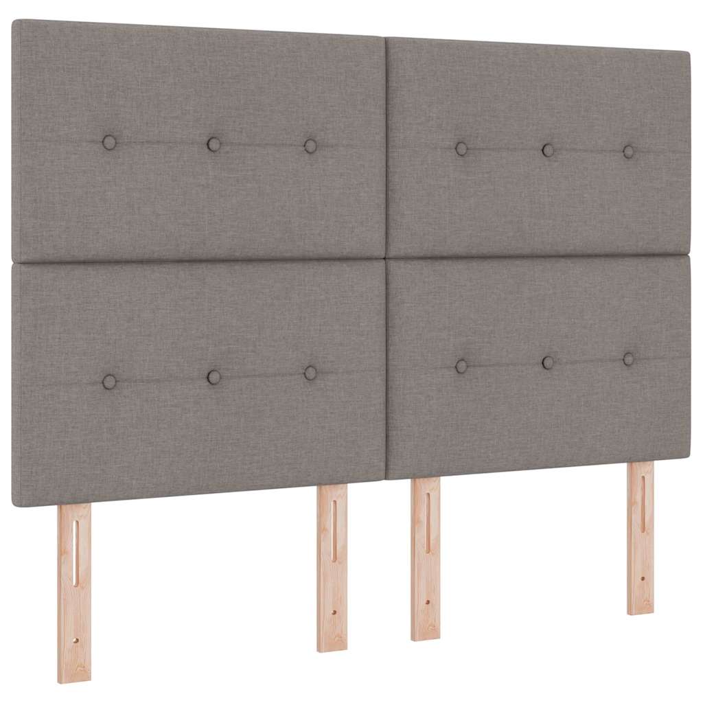 Boxspring Bed Met Matras Met Hoofdeinde Stof Taupe