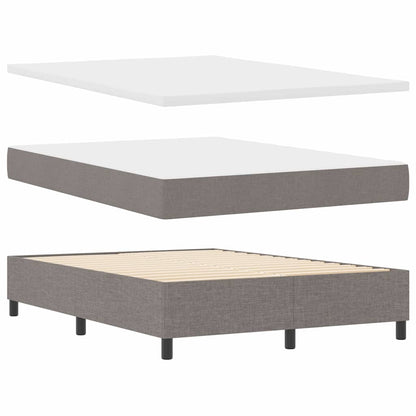 Boxspring Bed Met Matras Met Hoofdeinde Stof Taupe