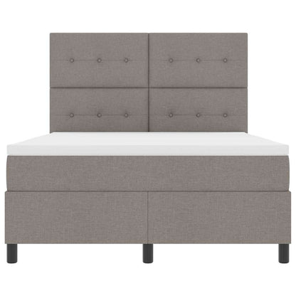 Boxspring Bed Met Matras Met Hoofdeinde Stof Taupe