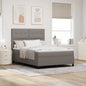 Boxspring Bed Met Matras Met Hoofdeinde Stof Taupe