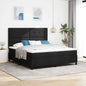 Boxspring Bed Met Matras Met Hoofdeinde Stof Zwart