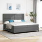 Boxspring Bed Met Matras Stof Donkergrijs