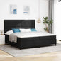 Boxspring Bed Met Matras Met Hoofdeinde Stof Zwart