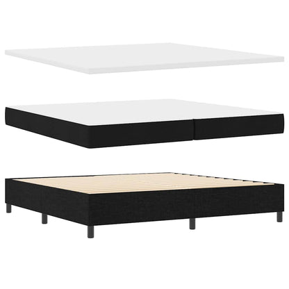 Boxspring Bed Met Matras Met Hoofdeinde Stof Zwart