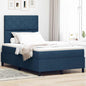 Boxspring Bed Met Matras Met Hoofdeinde Stof Blauw
