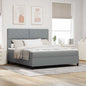 Boxspring Bed Met Matras Stof Lichtgrijs