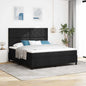 Boxspring Bed Met Matras Met Hoofdeinde Stof Zwart