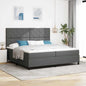 Boxspring Bed Met Matras Stof Donkergrijs