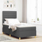 Boxspring Bed Met Matras Stof Donkergrijs