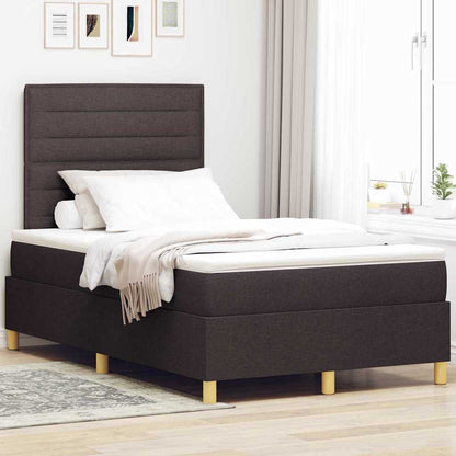 Boxspring Bed Met Matras Stof Donkerbruin