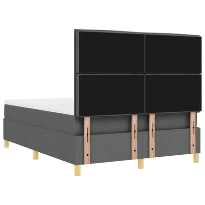 Boxspring Bed Met Matras Stof Donkergrijs