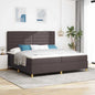 Boxspring Bed Met Matras Stof Donkerbruin