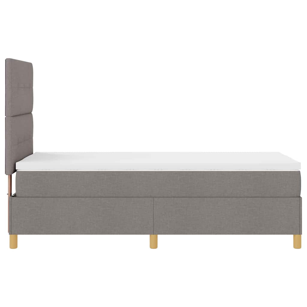 Boxspring Bed Met Matras Met Hoofdeinde Stof Taupe