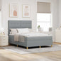 Boxspring Bed Met Matras Stof Lichtgrijs