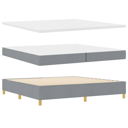 Boxspring Bed Met Matras Stof Lichtgrijs