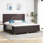 Boxspring Bed Met Matras Stof Donkerbruin