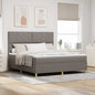 Boxspring Bed Met Matras Met Hoofdeinde Stof Taupe