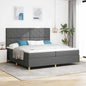 Boxspring Bed Met Matras Stof Donkergrijs