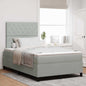Boxspring Bed Met Matras Fluweel Lichtgrijs