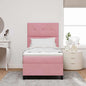 Boxspring Bed Met Matras Fluweel Roze