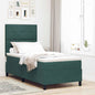 Boxspring Bed Met Matras Fluweel Donkergroen